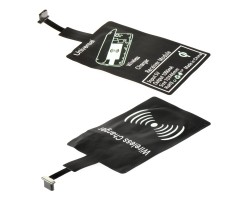 Vezeték nélküli QI töltés vevőegység Micro USB csatlakozóvall qi adapter, fekete